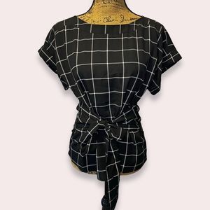 West Kei - Julianna Cuffed Sleeve Tie Front (or Back) Blouse - Women's XS *NWT*